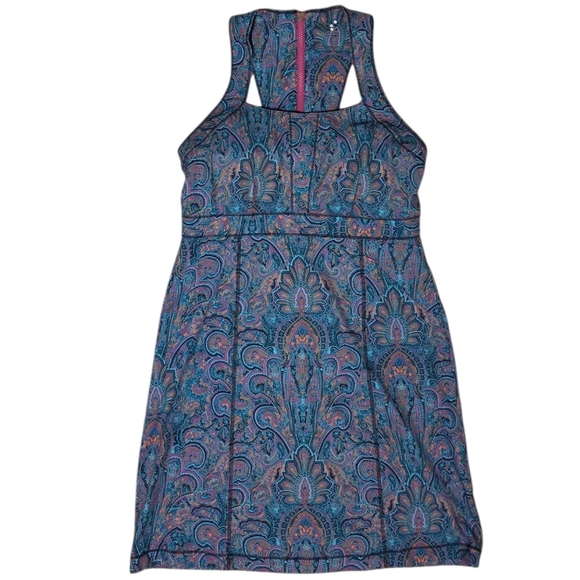 Title Nine Trouble Dress Nimblene Sports Bra 140948 Racer Back‎ Pull Zip Paisley - Picture 3 of 9